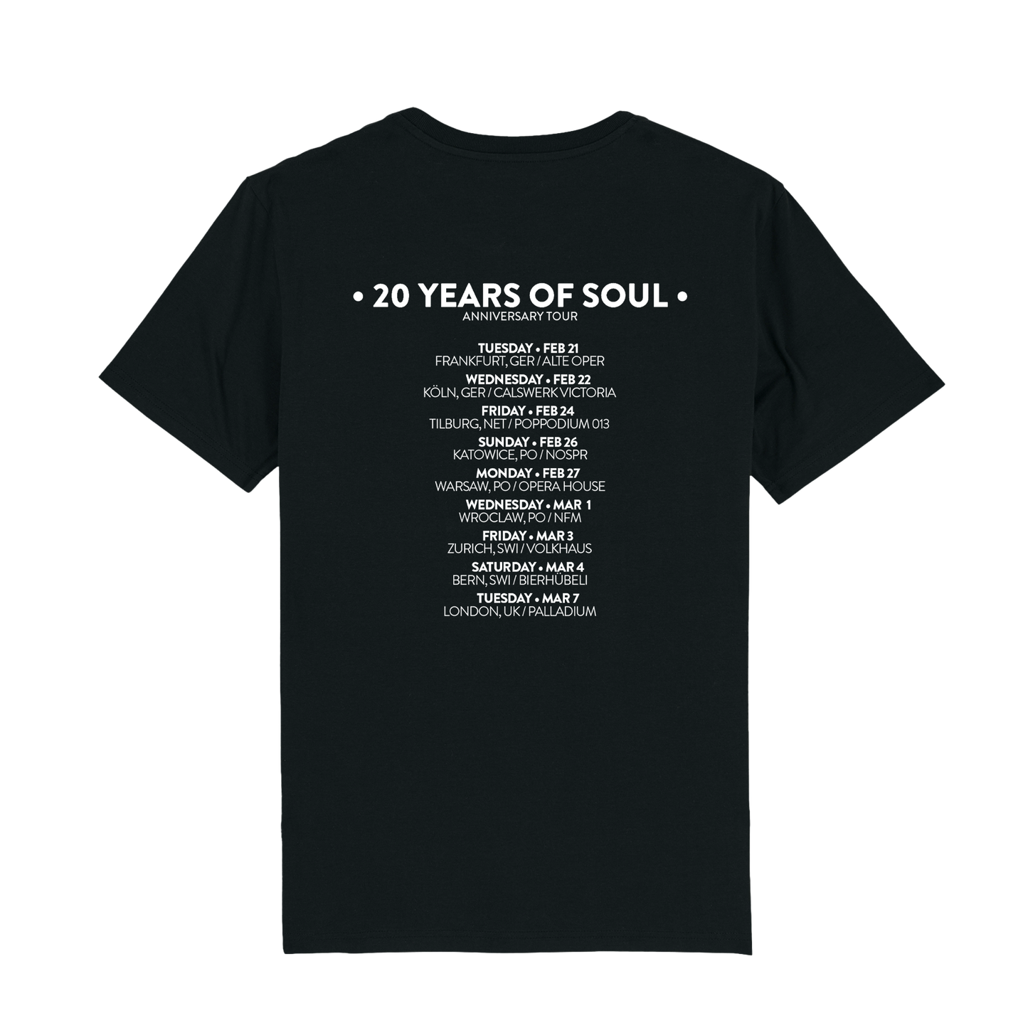 20 Years Of Soul Short Sleeve Black UK
